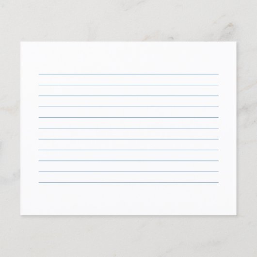 レモンブルーイタリアンブライダルシャワーレシピカード (裏面)