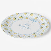 レモンブルーイタリアンボウ紙プレート ペーパープレート (アングル)