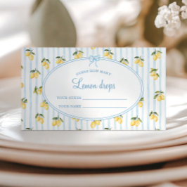 レモンブルーイタリアンレモンの滴の数を推測 エンクロージャーカード