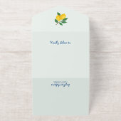 レモンブルーウィミフレームラドルチェヴィータブライダルシャワー オールインワン招待状 (外側)