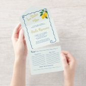 レモンブルーウィミフレームラドルチェヴィータブライダルシャワー オールインワン招待状 (切り取り部)