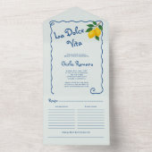 レモンブルーウィミフレームラドルチェヴィータブライダルシャワー オールインワン招待状 (内側)