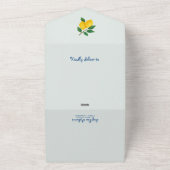 レモンブルーウィミフレームラドルチェヴィータブライダルシャワー オールインワン招待状 (外側)