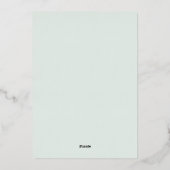 レモンブルーウィミフレームラドルチェヴィータブライダルシャワー 箔招待状 (裏面)