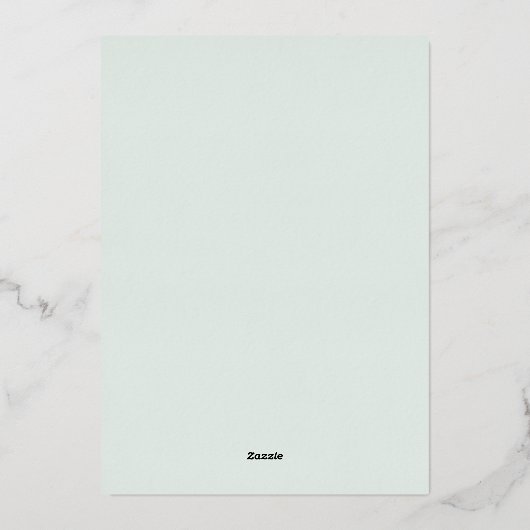 レモンブルーウィミフレームラドルチェヴィータブライダルシャワー 箔招待状 (裏面)