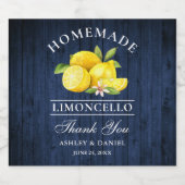レモンブルーウッドリモ感謝していンチェロボトルラベル リキュールボトルラベル (シングルラベル)