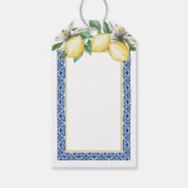 レモンブルータイルワインウィングウェルブライダルシャワー ギフトタグ (裏面)