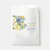 レモンブルーフローラシトラスブライダルシャワー フェイバーバッグ (正面)