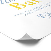 レモンブルーフローラシトラスミモサバーサイン ポスター (角)