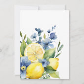 レモンブルーフローラシトラス婚約パーティ 招待状 (裏面)