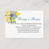 レモンブルーフローラブックレシピfor the bride エンクロージャーカード (正面)
