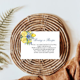 レモンブルーフローラブックレシピfor the bride エンクロージャーカード