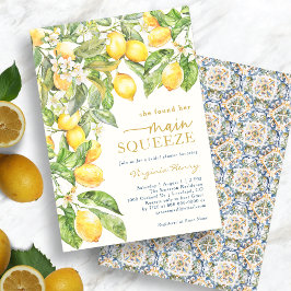 レモンブルーブライダルシャワー 招待状