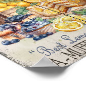 レモンブルーベリーデッセルズファームハウスキッチンポスター ポスター (角)