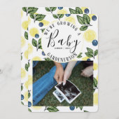 レモンブルーベリー妊娠発表 招待状 (正面/裏面)