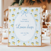 レモンブルーボウイタリアンレモンのドロップ数を推測 ポスター