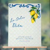 レモンブルーラドルチェヴィータイタリアンインスパイアブライダル アクリルサイン (ニュートラル)