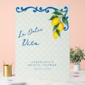 レモンブルーラドルチェヴィータイタリアンインスパイアブライダル アクリルサイン (ウェディング)