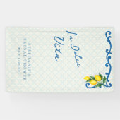 レモンブルーラドルチェヴィータイタリアンインスパイアブライダル 横断幕 (横)