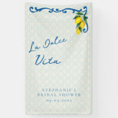 レモンブルーラドルチェヴィータイタリアンインスパイアブライダル 横断幕 (縦)