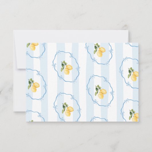 レモンブルー地中海のボウズサンキューカード サンキューカード (裏面)