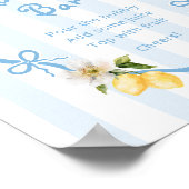 レモンブルー地中海のボウズモモモザバー ポスター (角)