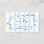 レモンブルー地中海のレモンの滴の数 エンクロージャーカード (正面)