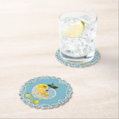 レモンブルーAIアート ペーパーコースター (インサイチュ)