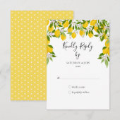 レモンブロッサムグリーン　出席 出欠カード (正面/裏面)