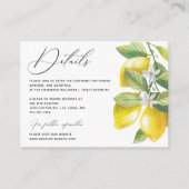 レモンブロッサムシトラス結婚ズ詳細 エンクロージャーカード (正面)