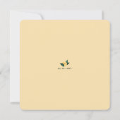 レモンブロッサムフローラエレガントツリーグ結婚リーン 招待状 (裏面)