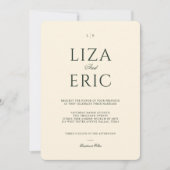 レモンブロッサムフローラエレガントツリー結婚イエロー 招待状 (正面)