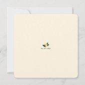 レモンブロッサムフローラエレガントツリー結婚イエロー 招待状 (裏面)