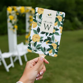 レモンブロッサムフローラエレガントツリー結婚ホワイト ハンドファン