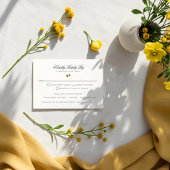 レモンブロッサムフローラエレガントツリー結婚ホワイト 出欠カード