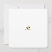 レモンブロッサムフローラエレガントツリー結婚ホワイト 招待状 (裏面)