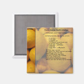 レモンプディングケーキレシピ磁石 マグネット (正面/裏面)