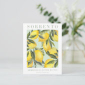 レモンプリントイタリアンポスター ポストカード (スタンド正面)