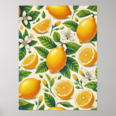 レモンプリントウォールアートポスター ポスター (正面)