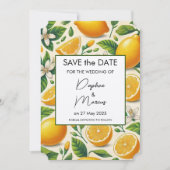 レモンプリント保存日付結婚式招待状 招待状 (正面)