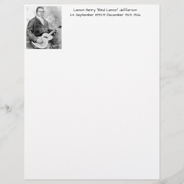 レモンヘンリー・ブラインドレモンジェファーソン1926 (正面)