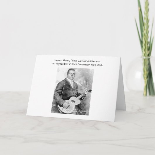 レモンヘンリー・ブラインドレモンジェファーソン1926 カード (正面)