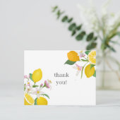 レモンベイビーシャワーイタリアン、ベビーシャワーありがとう ポストカード (スタンド正面)