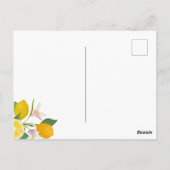 レモンベイビーシャワーイタリアン、ベビーシャワーありがとう ポストカード (裏面)