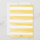 レモンベイビーシャワーサマーシトラスサンシャインレモネード 招待状 (裏面)