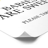 レモンベビーは甘い赤ちゃんシャワーSiGn ポスター (角)