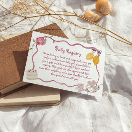 レモンベビーガールギフトレジストリ詳細 エンクロージャーカード