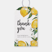 レモンベビーシャワーありがとう ギフトタグ (正面)