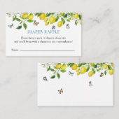 レモンベビーシャワーおむつラッフル エンクロージャーカード (正面/裏面)