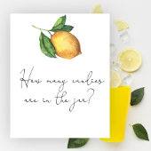 レモンベビーシャワーお菓子の数を推測 ポスター